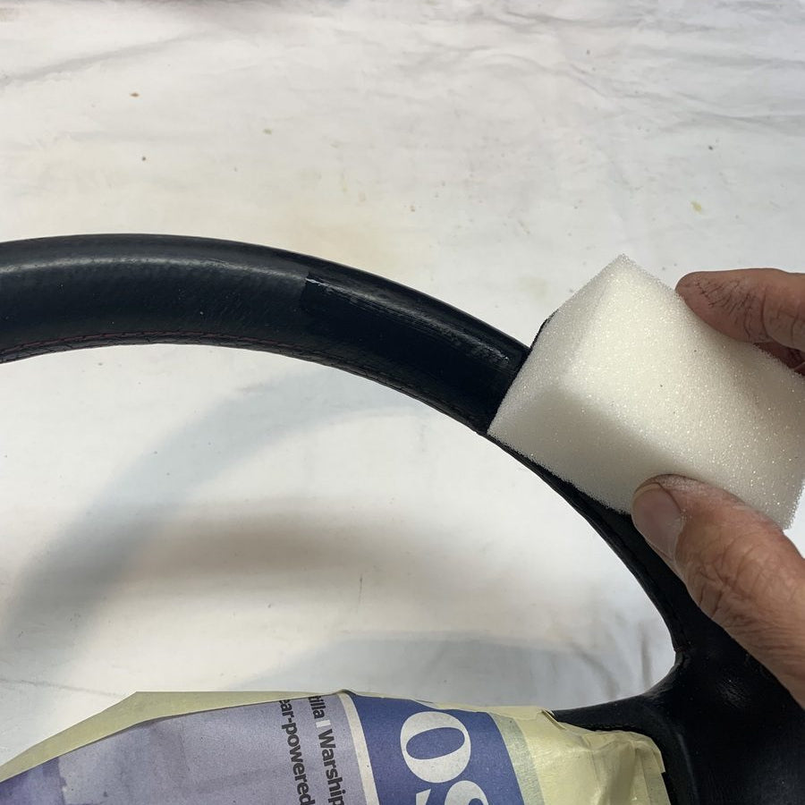 Black Leather Steering Wheel Repair Kit