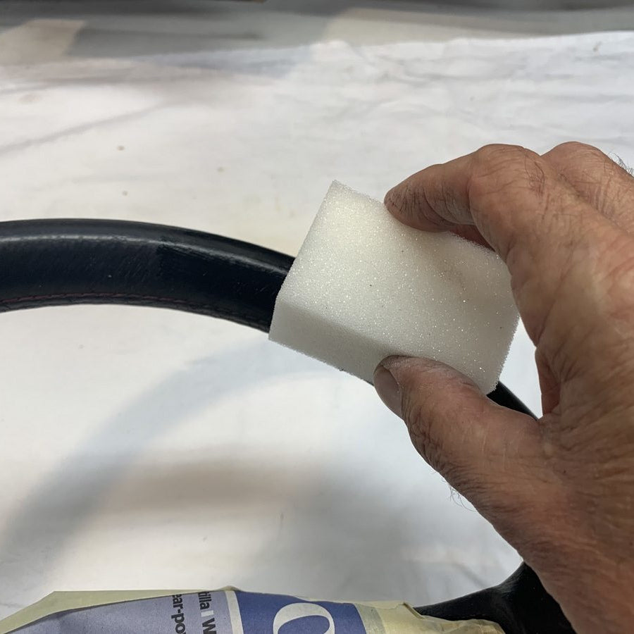 Black Leather Steering Wheel Repair Kit