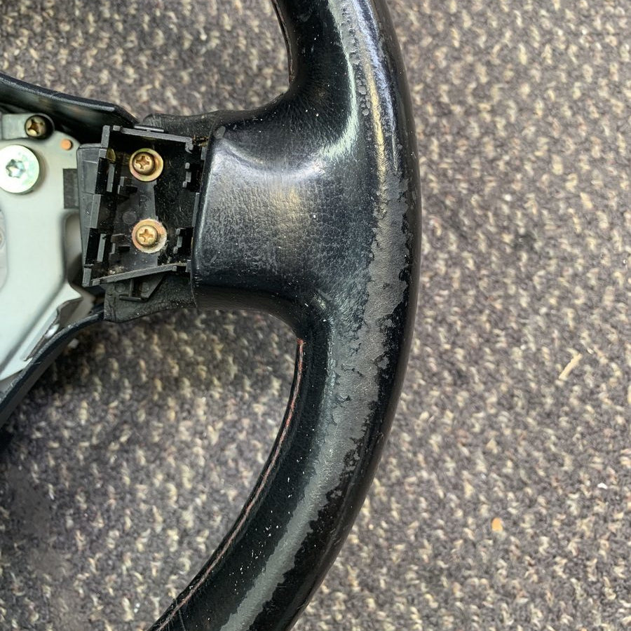 Black Leather Steering Wheel Repair Kit