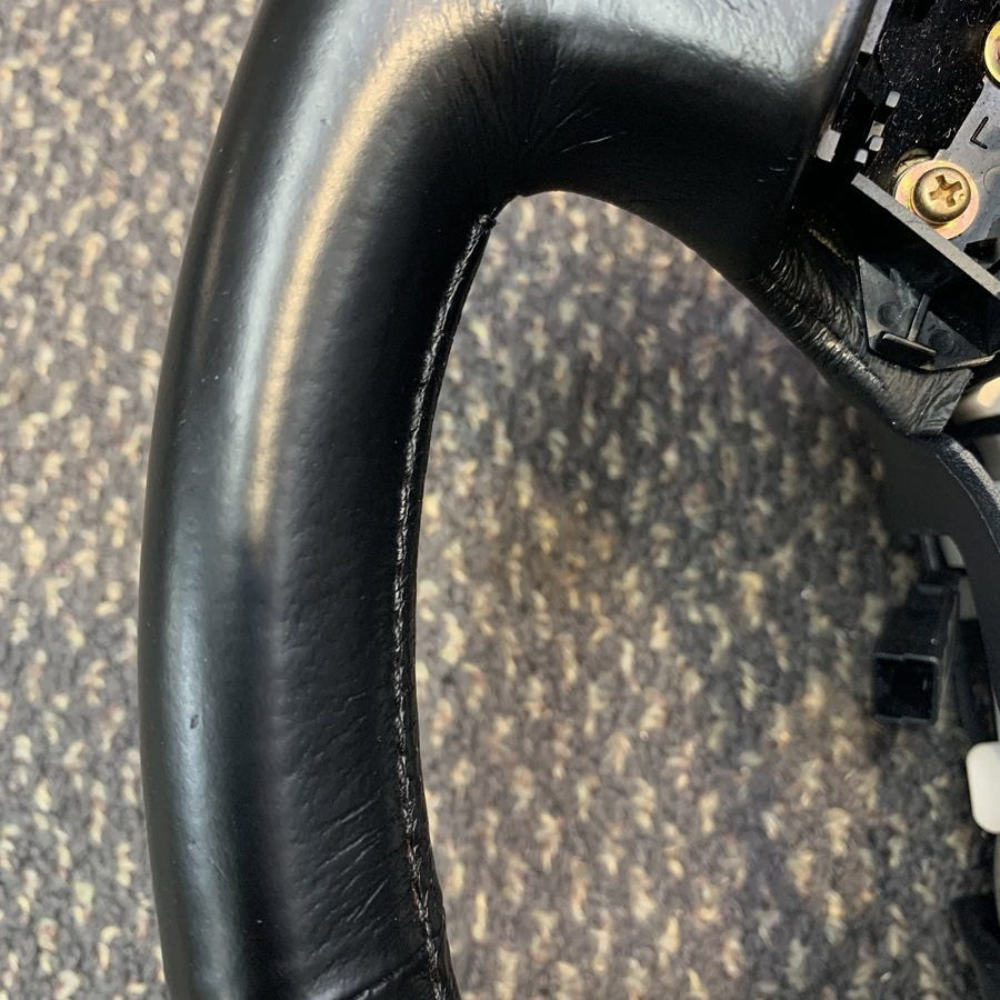 Black Leather Steering Wheel Repair Kit
