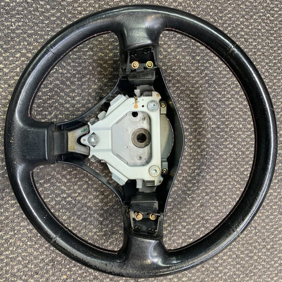 Black Leather Steering Wheel Repair Kit